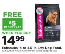 Mills Fleet Farm Eukanuba dry dog food offer