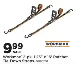 Mills Fleet Farm Workmax 2-pk. 1.25" x 16' Ratchet Tie-Down Straps offer