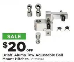 Mills Fleet Farm Uriah Aluma Tow Adjustable Ball Mount Hitches offer