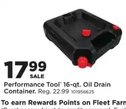 Mills Fleet Farm Performance Tool 16-qt. Oil Drain Container offer