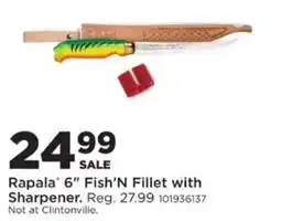 Mills Fleet Farm Rapala 6" Fish'n Fillet with Sharpener offer
