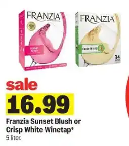 Meijer Franzia Sunset Blush or Crisp White Winetap offer