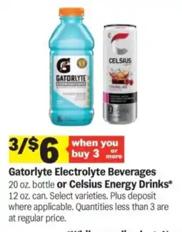Meijer Gatorlyte Electrolyte Beverages or Celsius Energy Drinks offer