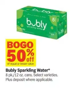 Meijer Bubly Sparkling Water offer