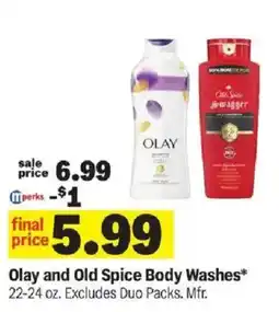 Meijer Olay and Old Spice Body Washes offer