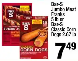 Super King Markets Bar-s jumbo meat franks or bar-s classic corn dogs offer
