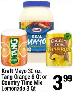Super King Markets Kraft mayo, tang orange or country time mix lemonade offer
