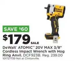 Mills Fleet Farm DeWalt Atomic 20v Max 3/8" Cordless Impact Wrench with Hog Ring Anvil offer