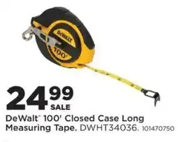 Mills Fleet Farm DeWalt 100' Closed Case Long Measuring Tape offer