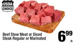 Super King Markets Usda choice beef stew meat or diced steak regular or marinated offer