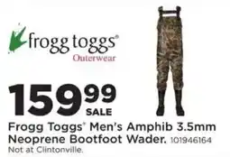 Mills Fleet Farm Frogg Toggs Men's Amphib Bootfoot Wader offer