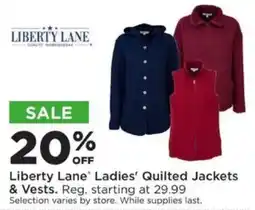 Mills Fleet Farm Liberty Lane Ladies' Quilted Jackets & Vests offer