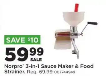 Mills Fleet Farm Norpro 3-in-1 Sauce Maker & Food Strainer offer