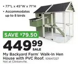 Mills Fleet Farm My Backyard Farm Walk-In Hen House with PVC Roof offer