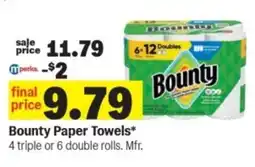 Meijer Bounty Paper Towels offer