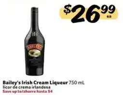 Fresco y Más Bailey's Irish Cream Liqueur offer
