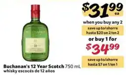 Fresco y Más Buchanan's 12 Year Scotch offer