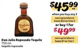 Fresco y Más Don Julio Reposado Tequila offer