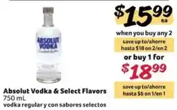 Fresco y Más Absolut Vodka offer