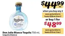 Fresco y Más Don Julio Blanco Tequila offer