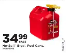 Mills Fleet Farm No-Spill 5-gal. Fuel Cans. offer