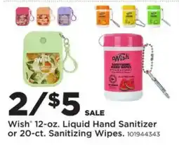 Mills Fleet Farm Wish liquid hand sanitizer or sanitizing wipes offer