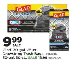 Mills Fleet Farm Glad drawstring trash bags offer
