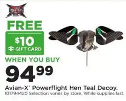 Mills Fleet Farm Avian-X Powerflight Hen Teal Decoy offer