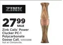 Mills Fleet Farm Zink Calls Power Clucker PC-1 Goose Call offer