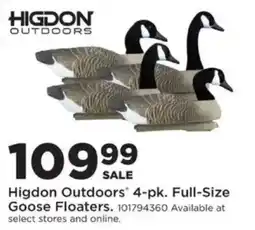 Mills Fleet Farm Higdon Outdoors 4-pk. Full-Size Goose Floaters offer
