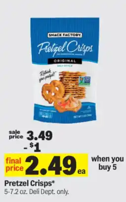 Meijer Snack Factory Pretzel Crisps offer