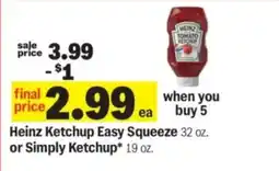 Meijer Heinz Ketchup offer