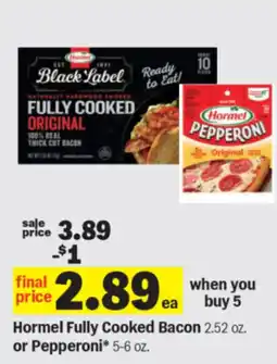 Meijer Hormel Fully Cooked Bacon or Pepparoni offer