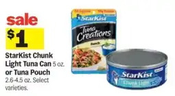 Meijer StarKist chunk light tuna can or tuna pouch offer