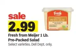 Meijer Fresh from Meijer pre-packed salad offer