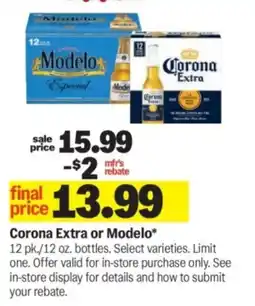 Meijer Corona Extra or Modelo offer