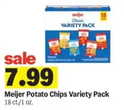 Meijer Meijer Potato Chips Variety Pack offer