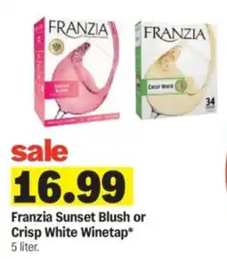 Meijer Franzia Sunset Blush or Crisp White Winetap offer