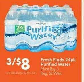 Big Lots Fresh Finds 24pk Purified Water offer