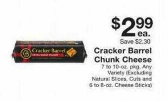 Fairway Store Market Cracker Barrel Chunk Cheese offer