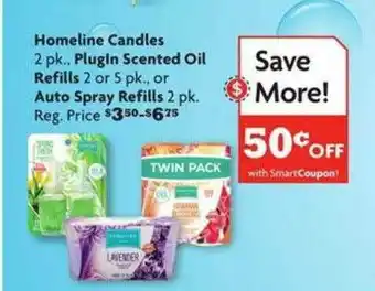 Family Dollar Homeline Candles, Plugin Scented Oil Refills Or Auto Spray Refills offer