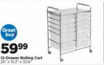 Michaels 12-Drawer Rolling Cart offer