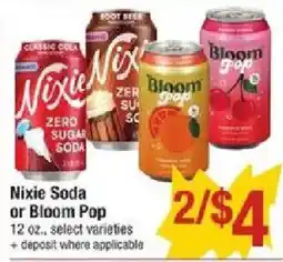 Star Market Nixie Soda or Bloom Pop offer
