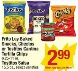 Star Market Frito Lay Baked Snacks, Cheetos or Tostitos Cantina Tortilla Chips offer