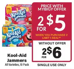 Big Y Kool-Aid Jammers offer