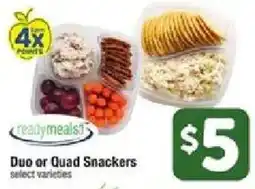 Star Market Ready Meals Duo or Quad Snackers offer