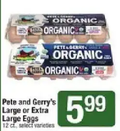 Star Market Pete and Gerry's Large or Extra Large Eggs offer