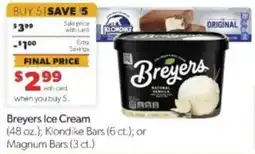 Family Fare Breyers Ice Cream offer
