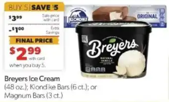Family Fare Breyers Ice Cream offer