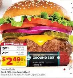Family Fare Fresh 80% Lean Ground Beef offer